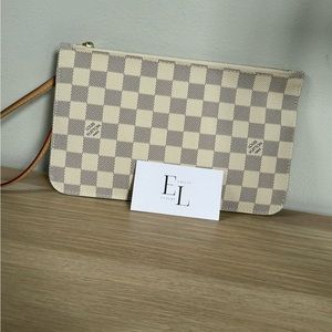 Louis Vuitton Damier Azur Neverfull Pouch